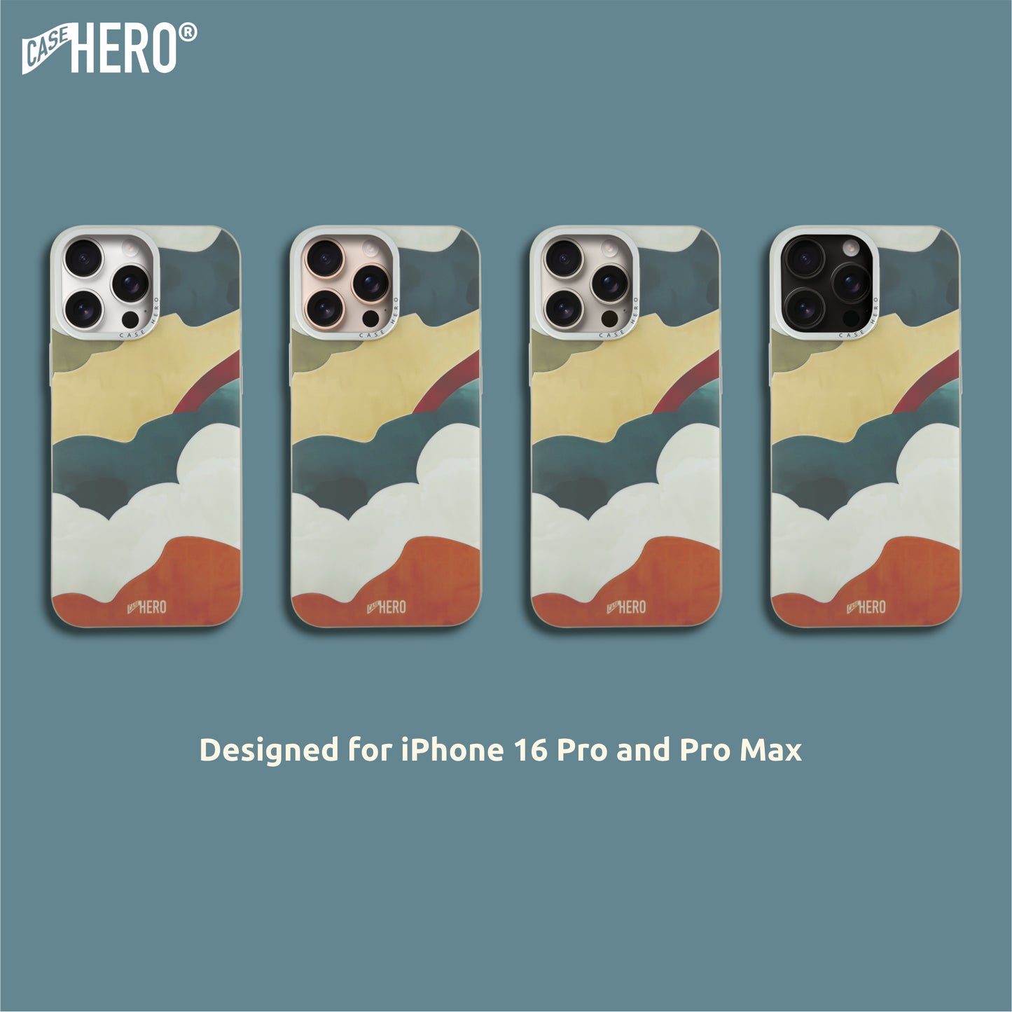 iPhone 16 Pro / Pro Max Case with Stand – MagSafe-Compatible, Drop Protection, Slim Fit – Billows Edition