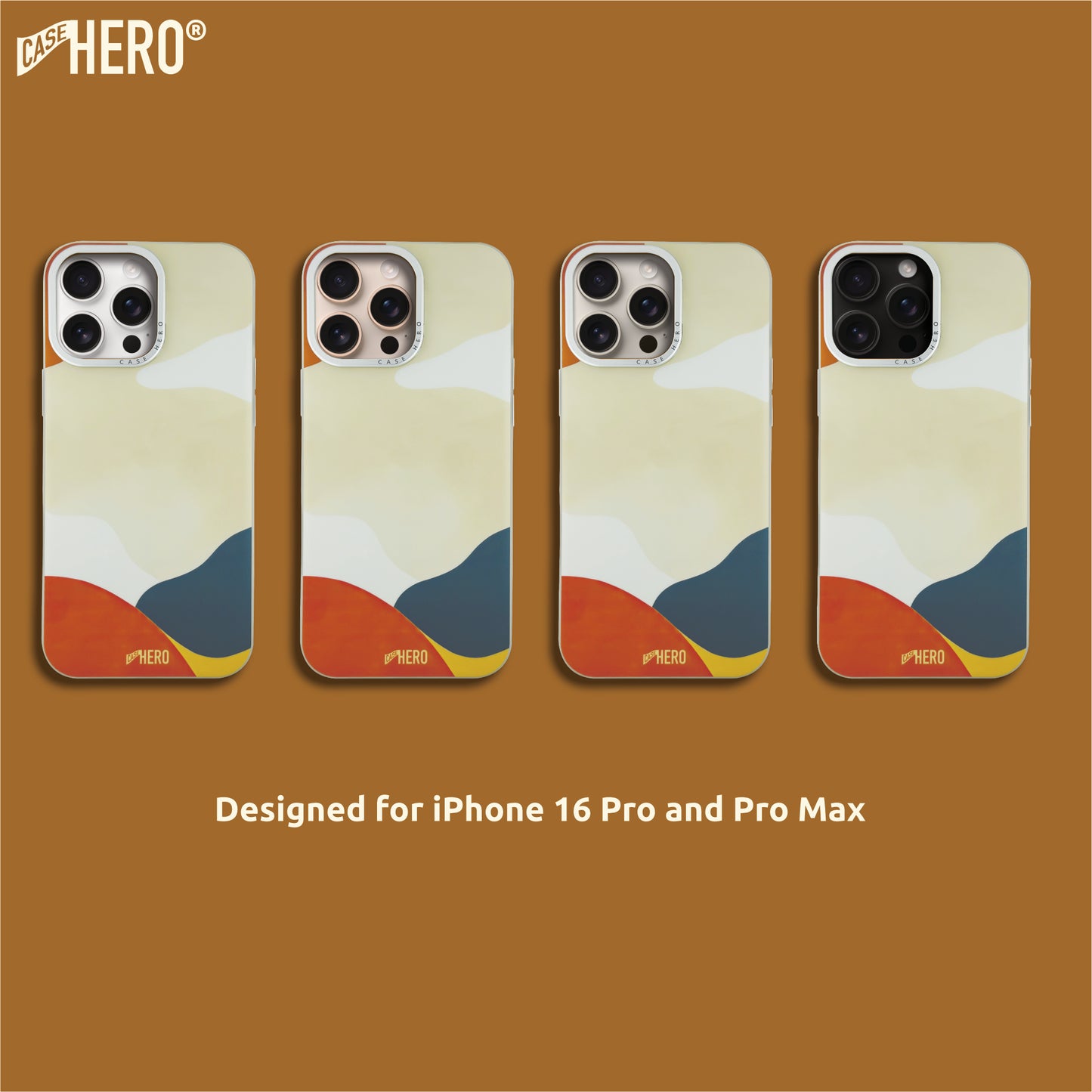 CaseHERO® iPhone 16 Pro および Pro Max 用ケース – ウィルダネス コレクション - ダスク エディション